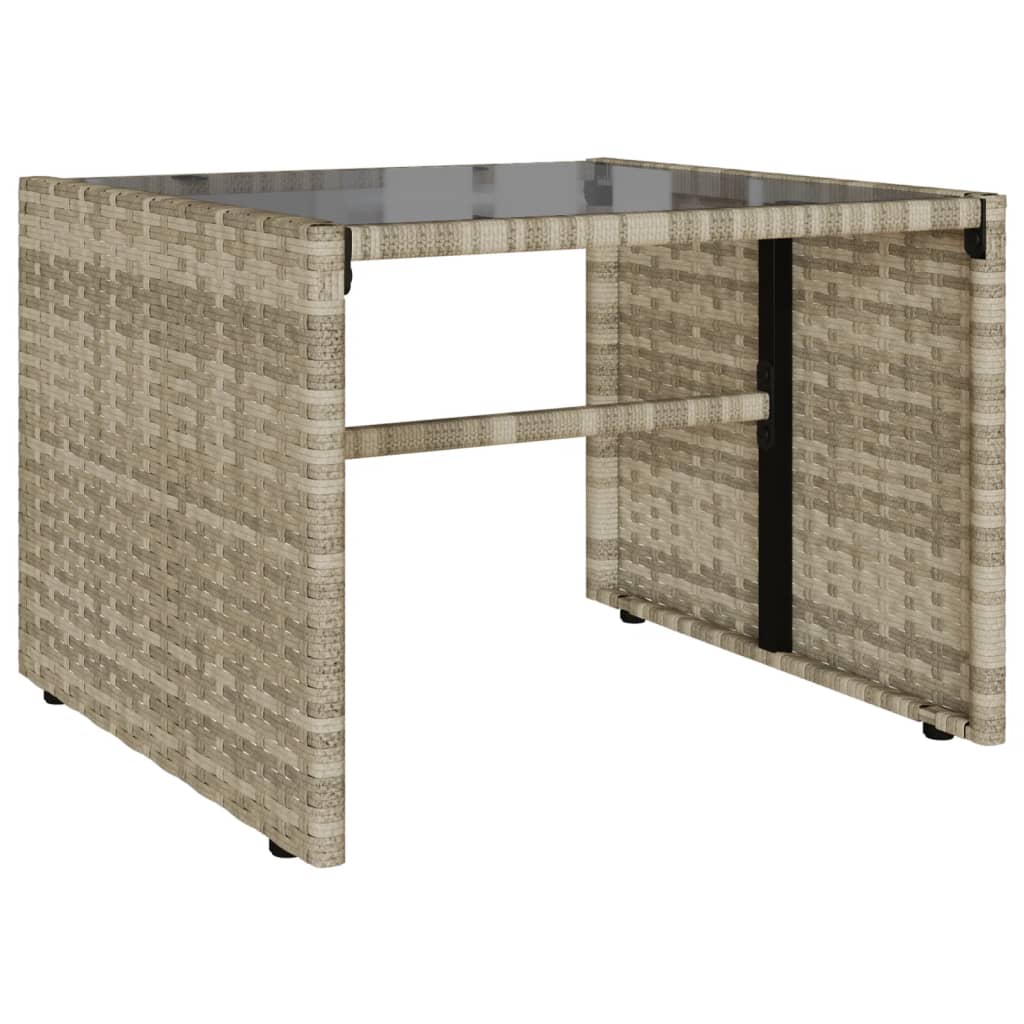 Set Divano da Giardino 4pz con Cuscini Grigio Chiaro Polyrattan | homemem39