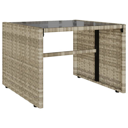 Set Divano da Giardino 4pz con Cuscini Grigio Chiaro Polyrattan | homemem39