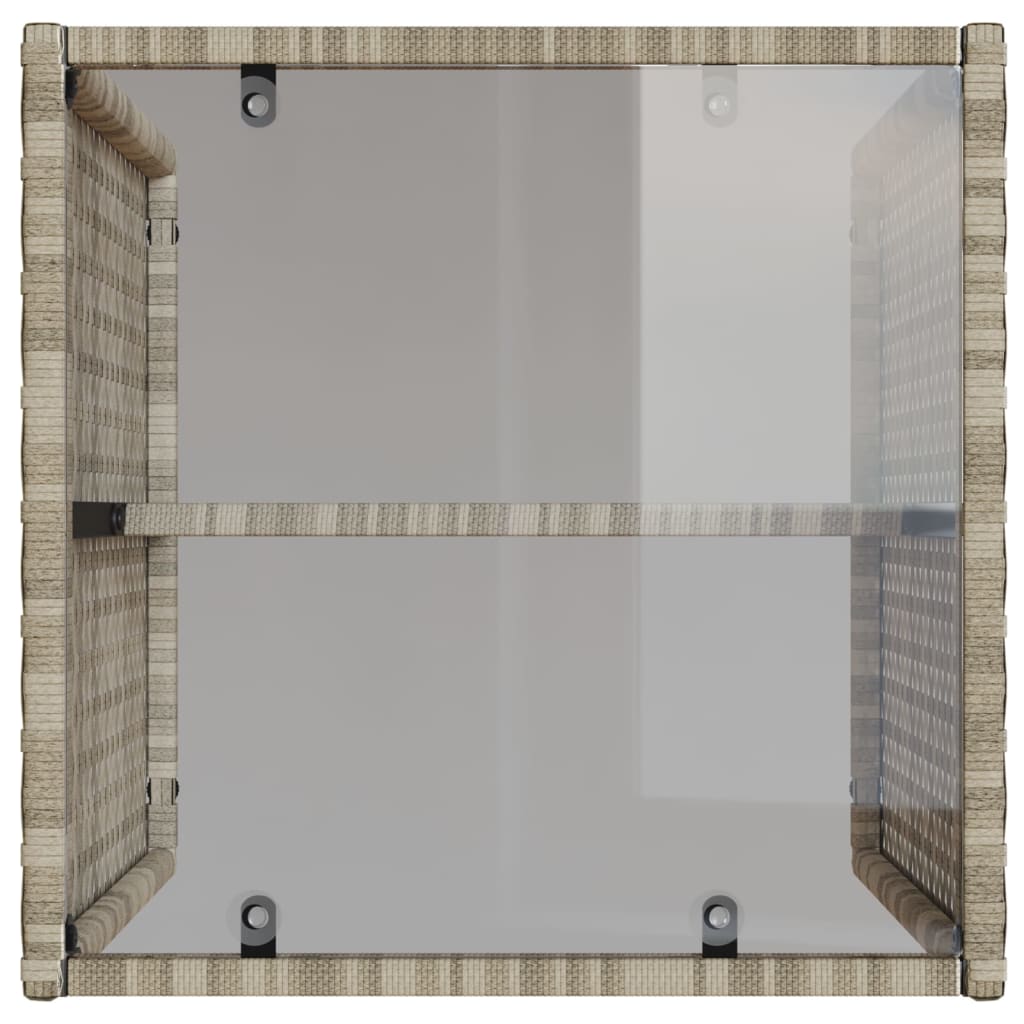 Set Divano da Giardino 4pz con Cuscini Grigio Chiaro Polyrattan | homemem39