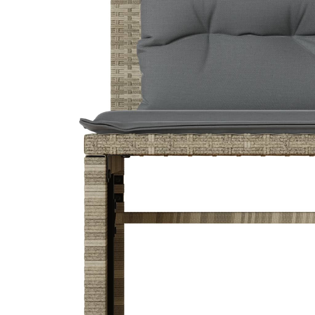 Set Divano da Giardino 4pz con Cuscini Grigio Chiaro Polyrattan | homemem39