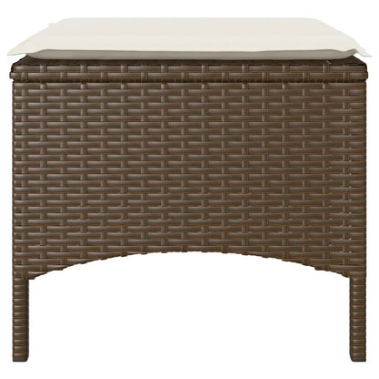 Divano Giardino 2Posti con Tavolo e Sgabelli Marrone Polyrattan | homemem39