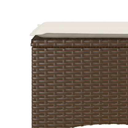 Divano Giardino 2Posti con Tavolo e Sgabelli Marrone Polyrattan | homemem39
