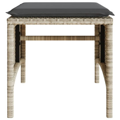 Divano Giardino 2Posti Tavolo Sgabelli Grigio Chiaro Polyrattan | homemem39
