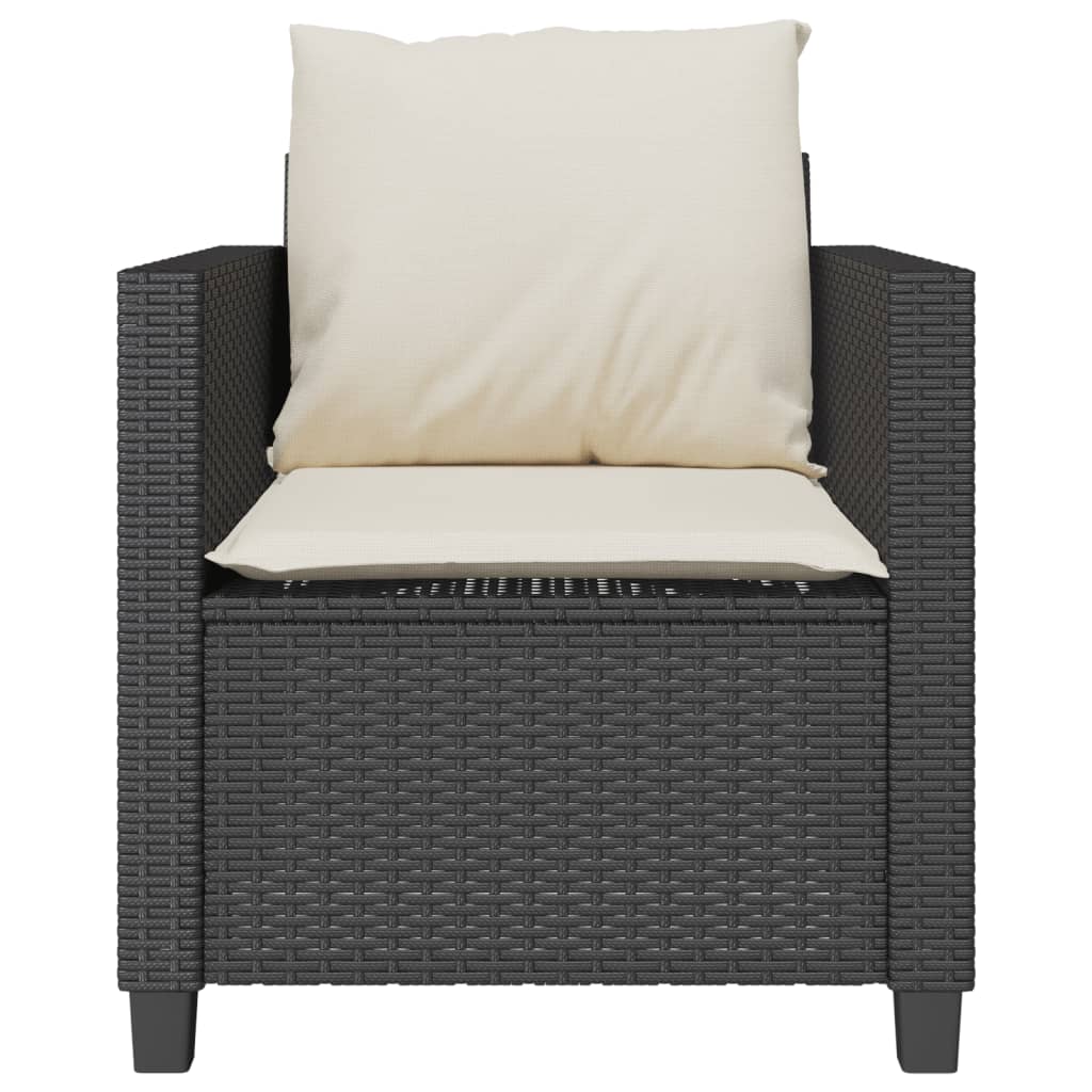 Set da Bistrò 3 pz con Cuscini Nero in Polyrattan | homemem39