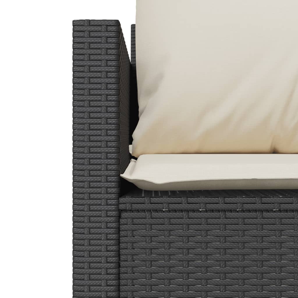 Set da Bistrò 3 pz con Cuscini Nero in Polyrattan | homemem39