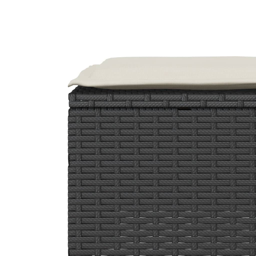 Set da Bistrò 3 pz con Cuscini Nero in Polyrattan | homemem39