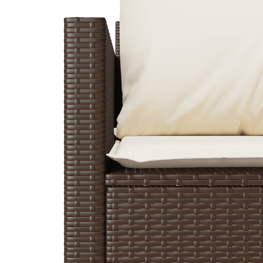 Set Bistrò 3 pz con Cuscini Marrone in Polyrattan | homemem39