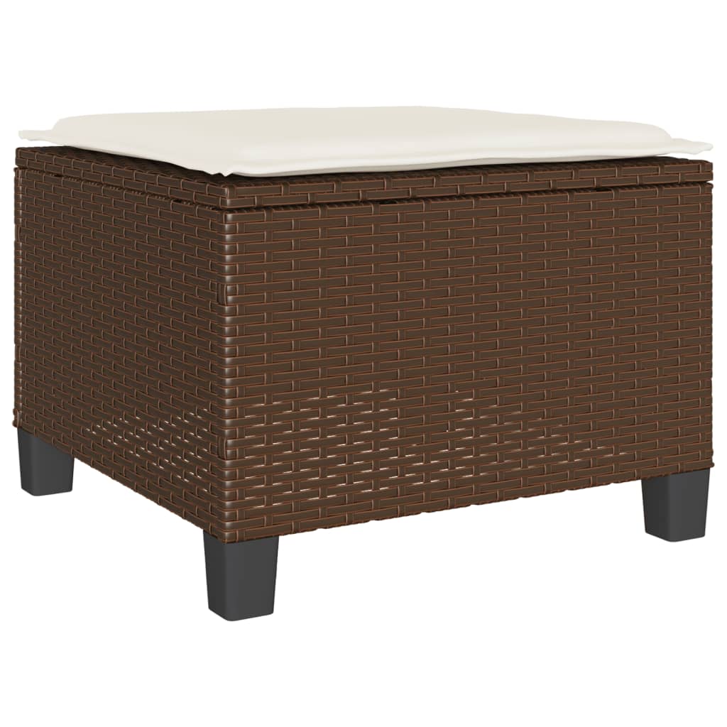 Set Bistrò 3 pz con Cuscini Marrone in Polyrattan | homemem39