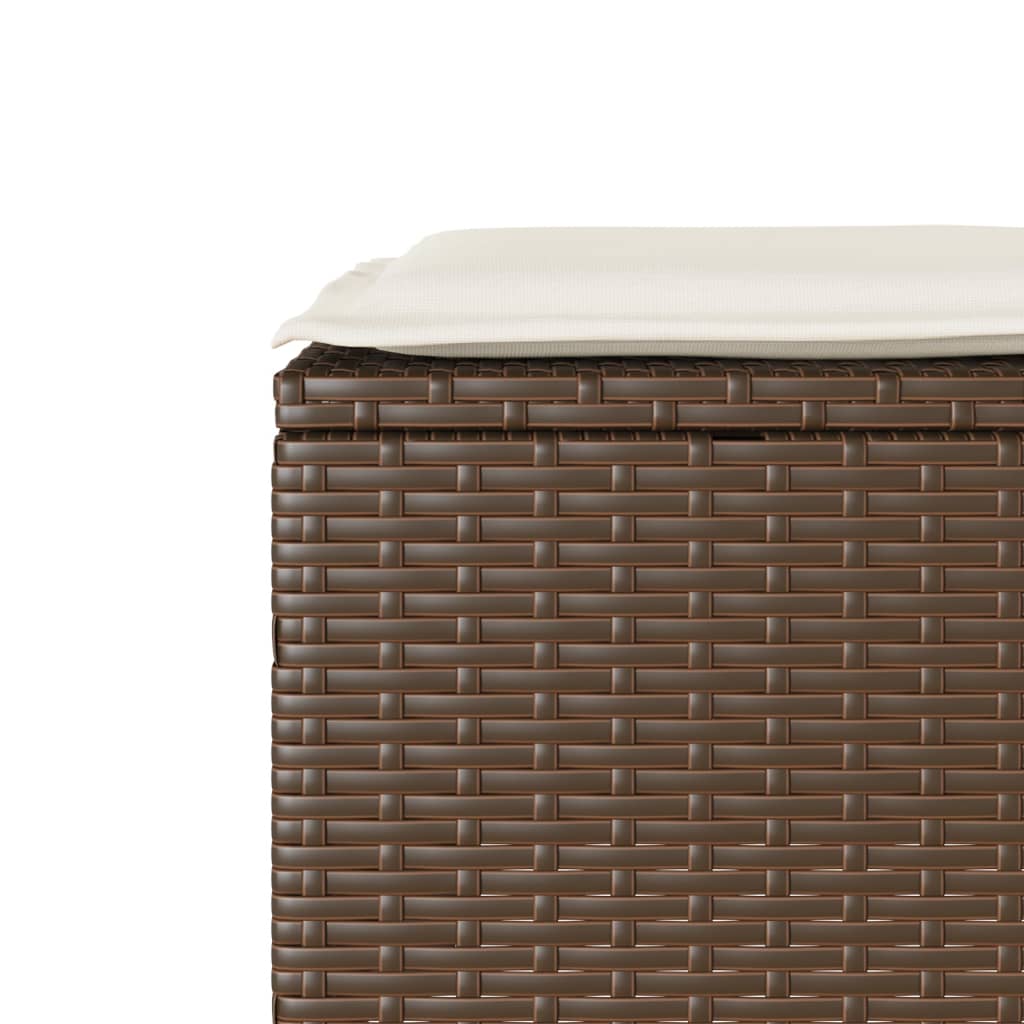 Set Bistrò 3 pz con Cuscini Marrone in Polyrattan | homemem39