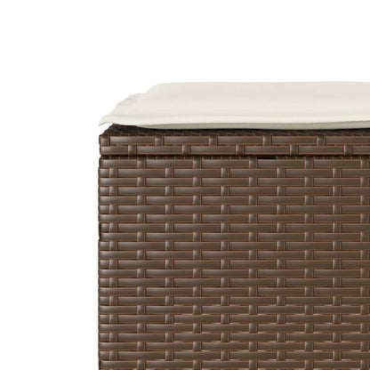 Set Bistrò 3 pz con Cuscini Marrone in Polyrattan | homemem39