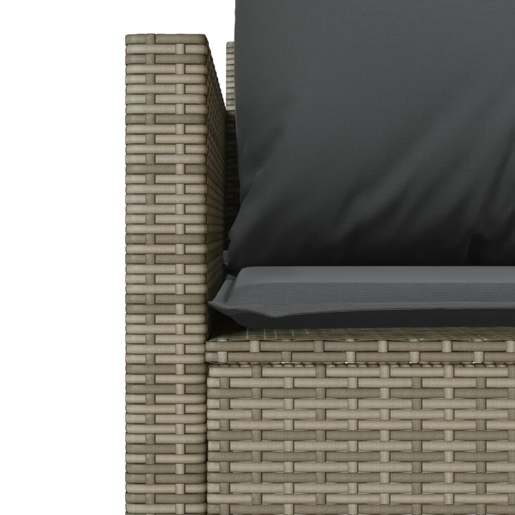 Set da Bistrò 3 pz con Cuscini Grigio in Polyrattan | homemem39
