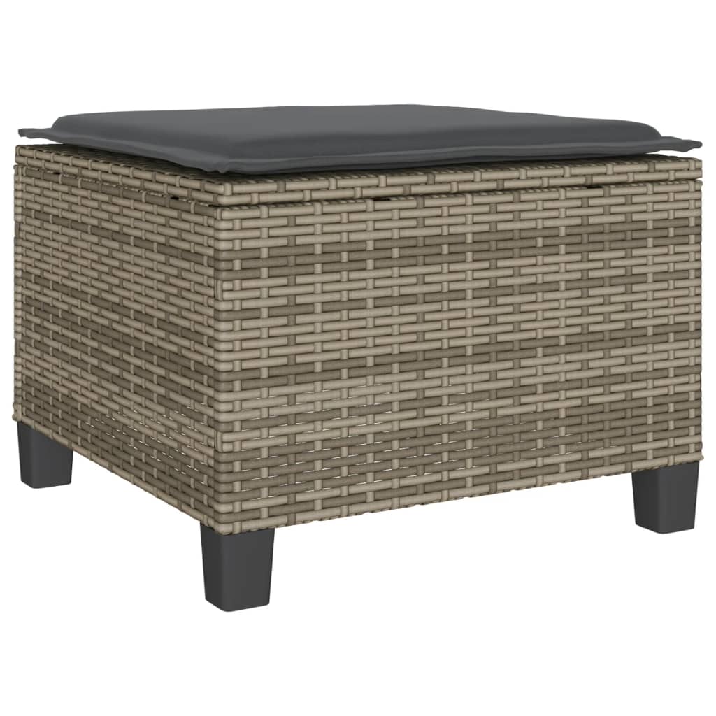 Set da Bistrò 3 pz con Cuscini Grigio in Polyrattan | homemem39