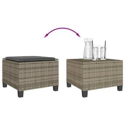 Set da Bistrò 3 pz con Cuscini Grigio in Polyrattan | homemem39