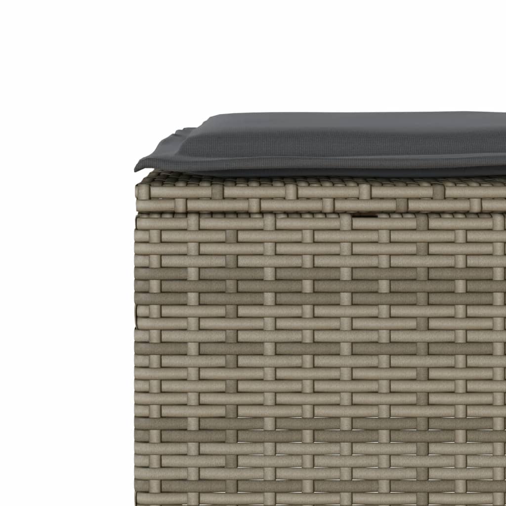 Set da Bistrò 3 pz con Cuscini Grigio in Polyrattan | homemem39