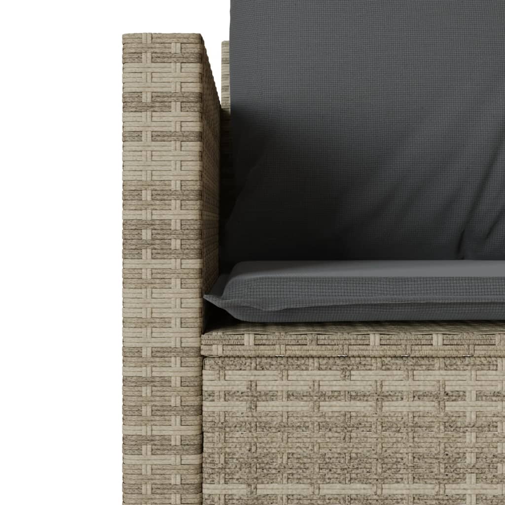 Set da Bistrò 3 pz con Cuscini Grigio Chiaro in Polyrattan | homemem39