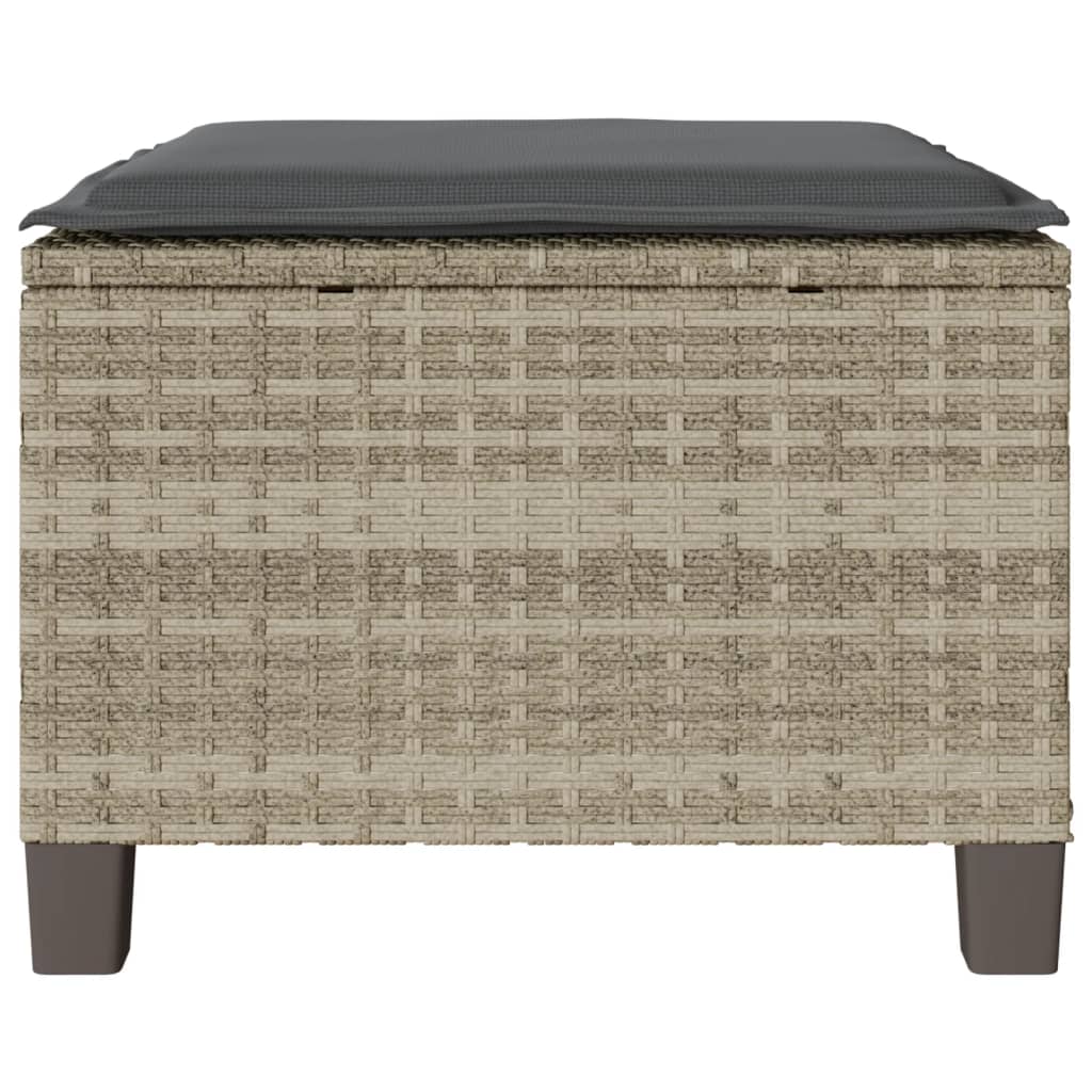 Set da Bistrò 3 pz con Cuscini Grigio Chiaro in Polyrattan | homemem39