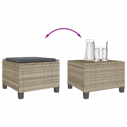 Set da Bistrò 3 pz con Cuscini Grigio Chiaro in Polyrattan | homemem39