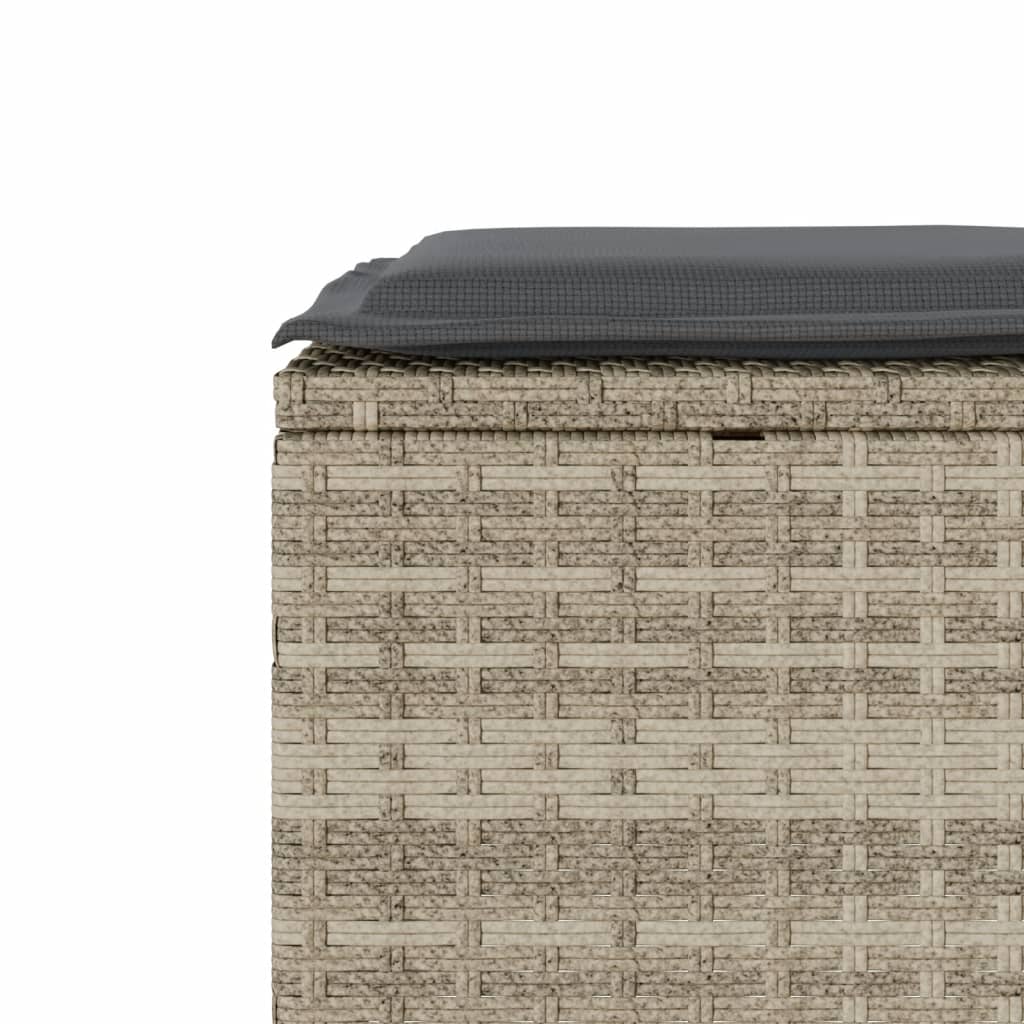 Set da Bistrò 3 pz con Cuscini Grigio Chiaro in Polyrattan | homemem39