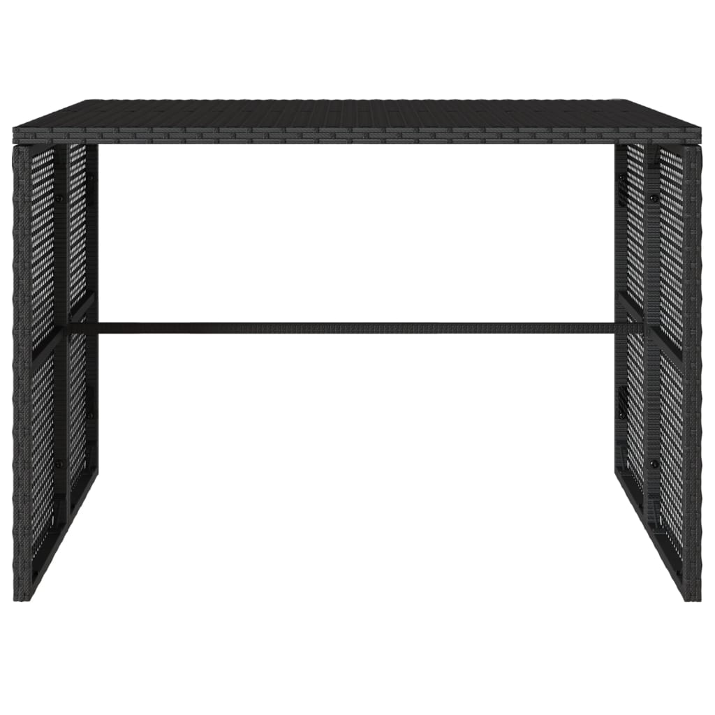 Set da Pranzo da Giardino 3 pz con Cuscini Nero in Polyrattan | homemem39