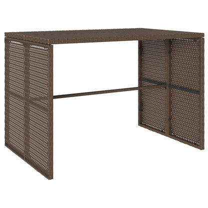 Set da Pranzo da Giardino 3pz con Cuscini in Polyrattan Marrone | homemem39