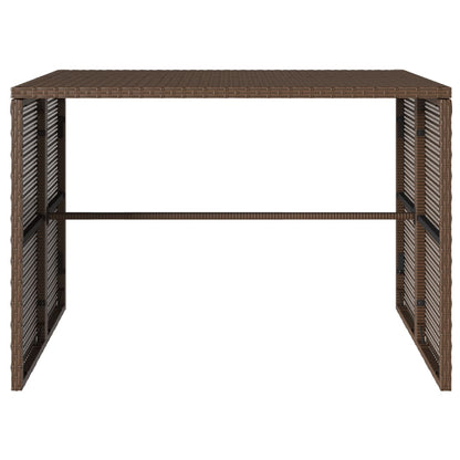 Set da Pranzo da Giardino 3pz con Cuscini in Polyrattan Marrone | homemem39