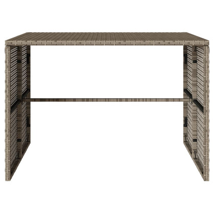 Set da Pranzo da Giardino 3 pz con Cuscini in Polyrattan Grigio