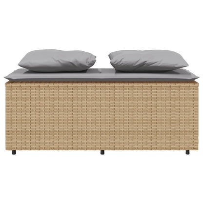 Set da Pranzo da Giardino 3 pz con Cuscini Beige in Polyrattan | homemem39