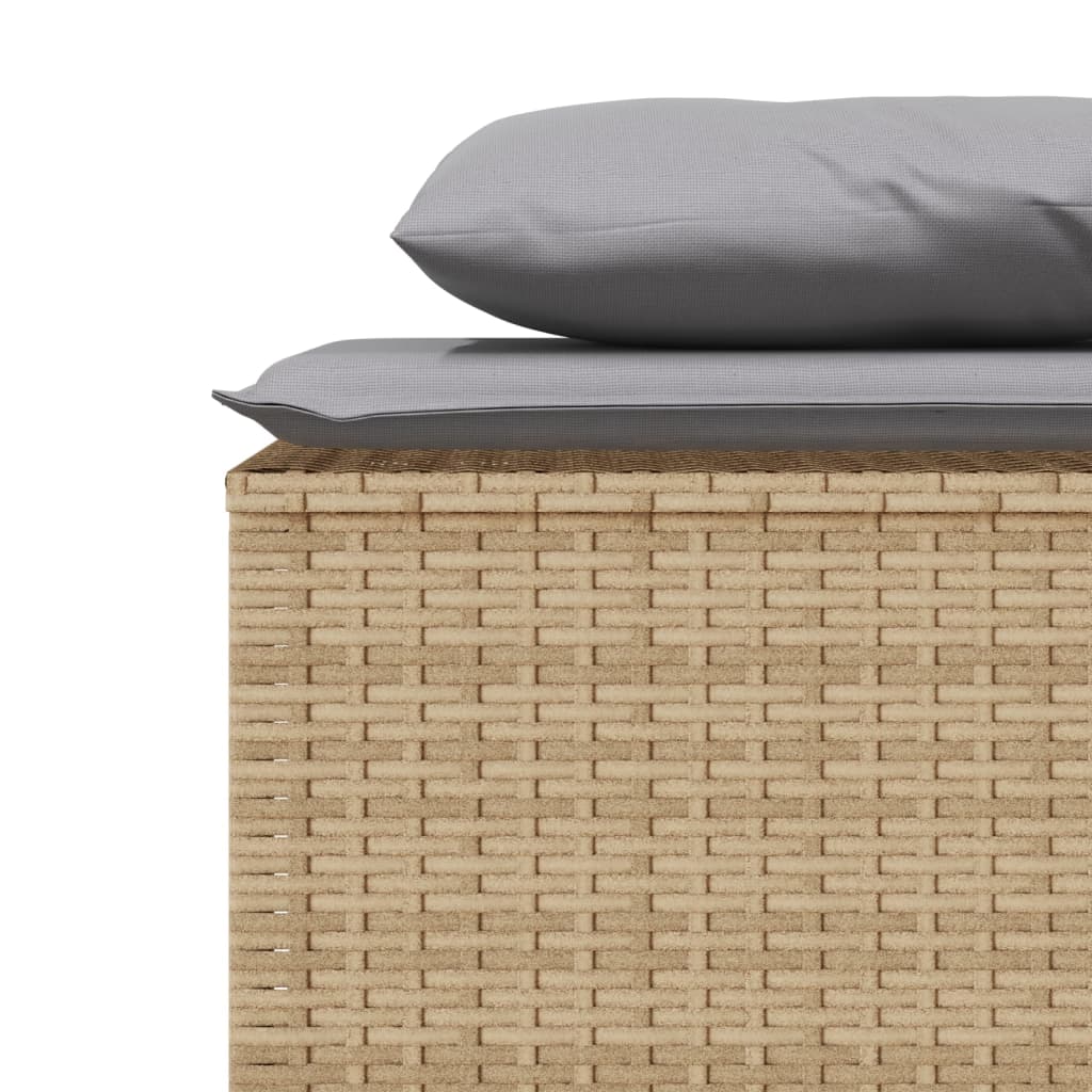 Set da Pranzo da Giardino 3 pz con Cuscini Beige in Polyrattan | homemem39