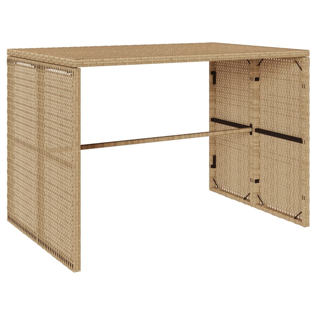 Set da Pranzo da Giardino 3 pz con Cuscini Beige in Polyrattan | homemem39