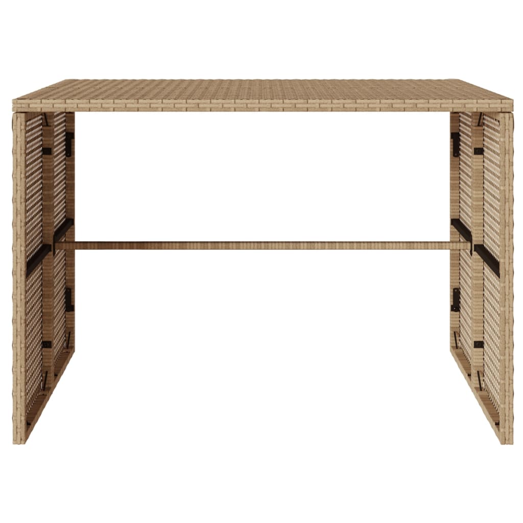 Set da Pranzo da Giardino 3 pz con Cuscini Beige in Polyrattan | homemem39