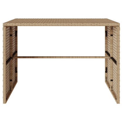Set da Pranzo da Giardino 3 pz con Cuscini Beige in Polyrattan | homemem39