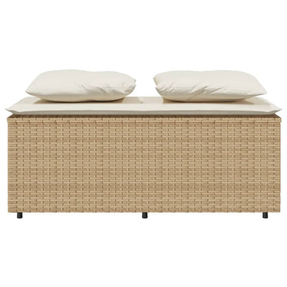 Set da Pranzo da Giardino 3 pz con Cuscini Beige in Polyrattan - homemem39