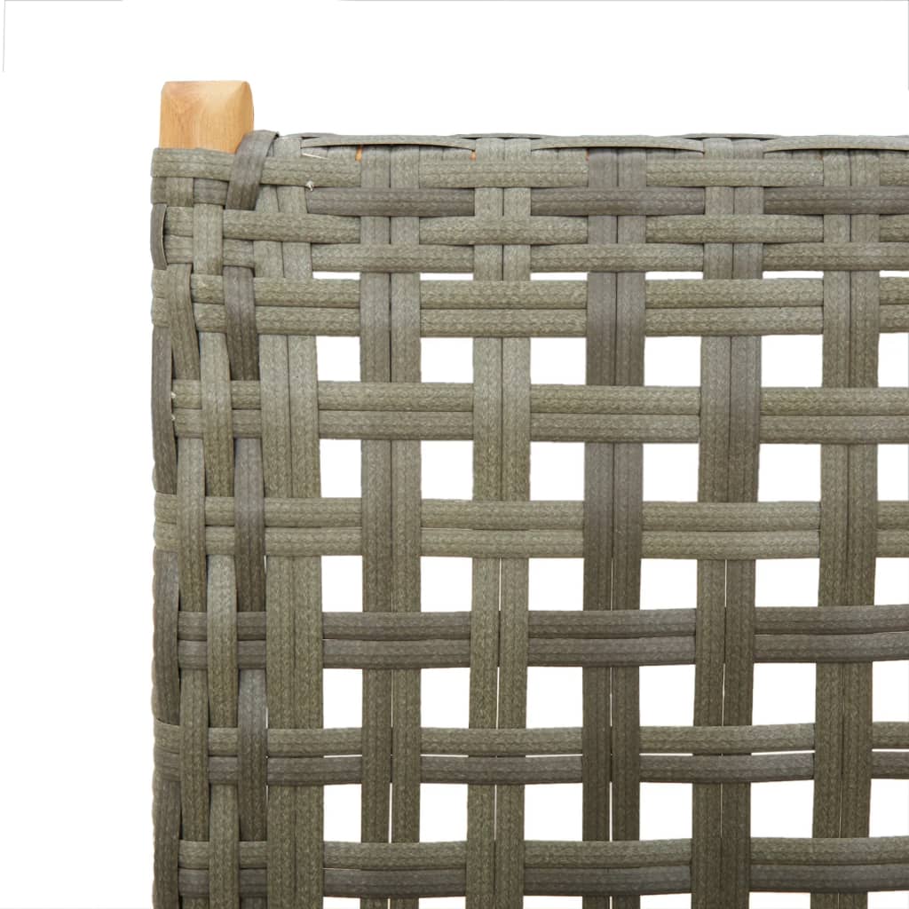 Sedie da Giardino 2pz Grigie Legno Massello Acacia e Polyrattan - homemem39