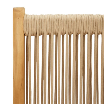 Sedie Giardino 2 pz Beige Legno Massello Acacia e Polipropilene | homemem39