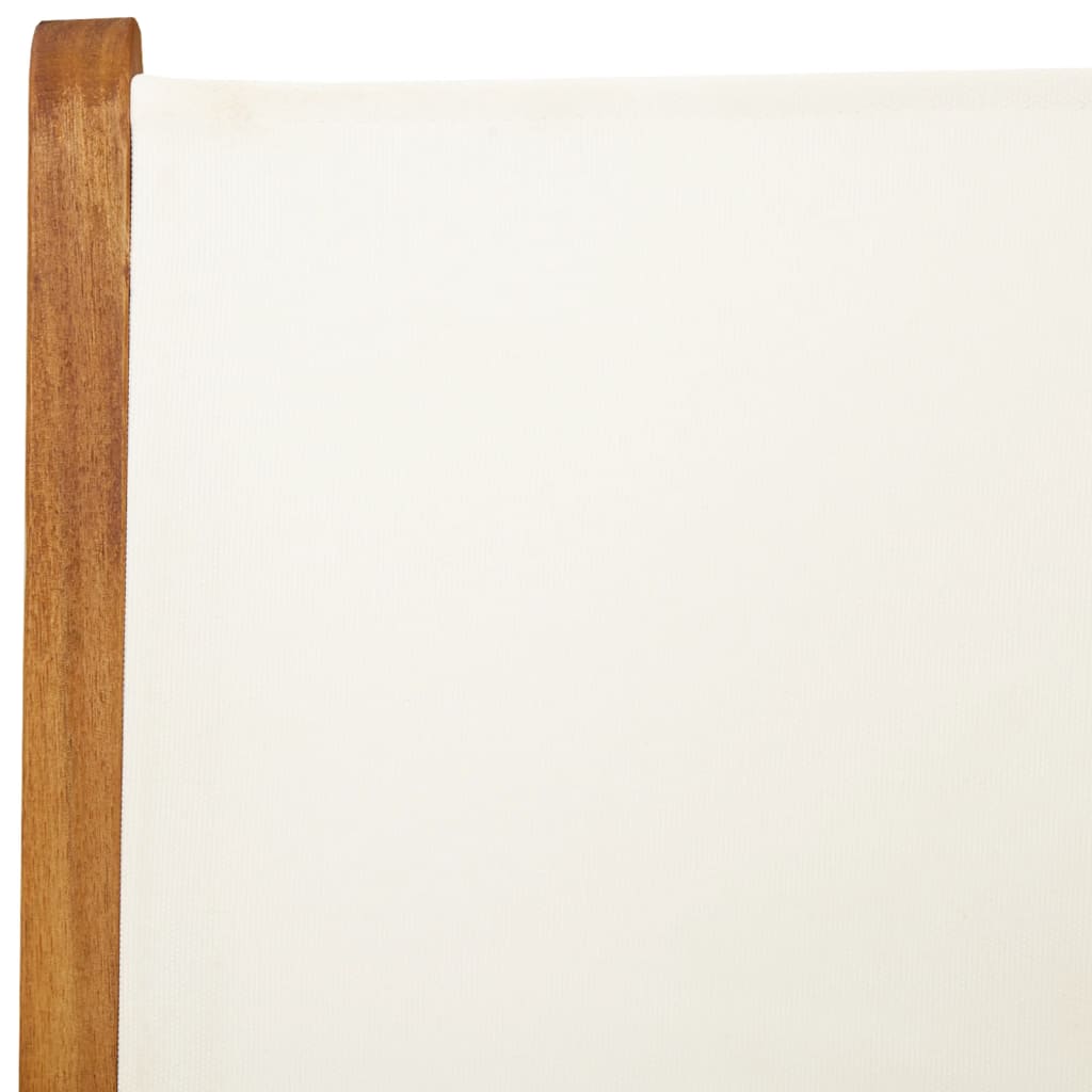 Sedie Giardino 2pz Bianco Crema Legno Massello Acacia e Tessuto | homemem39
