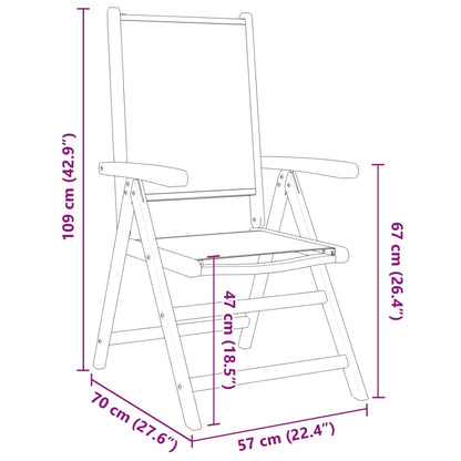 Sedie Giardino 2pz Bianco Crema Legno Massello Acacia e Tessuto | homemem39