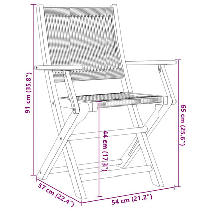 Sedie Giardino 2pz Grigie Legno Massello Acacia e Polipropilene | homemem39