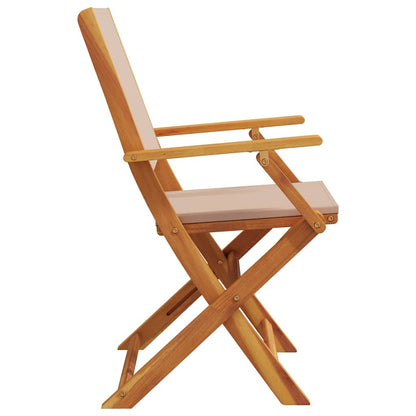 Sedie da Giardino 2pz Tortora Legno Massello Acacia e Tessuto | homemem39