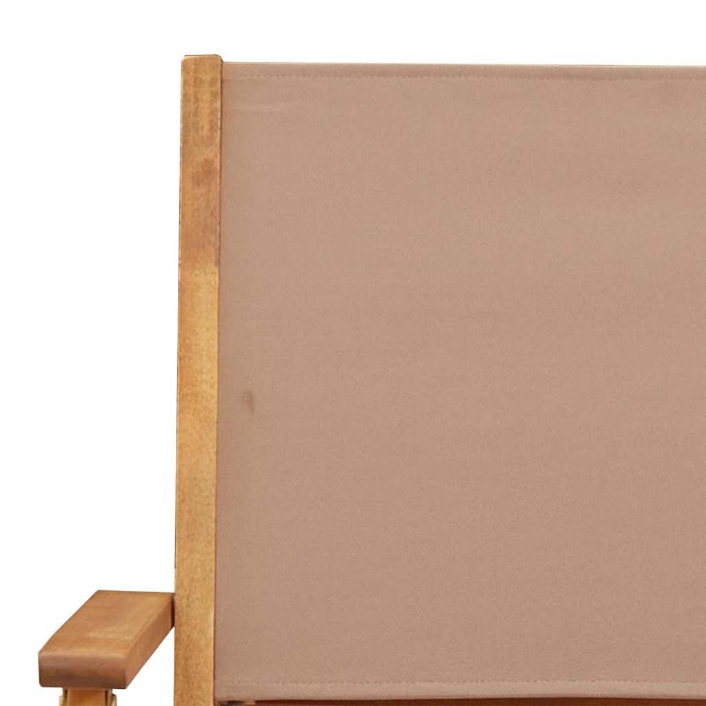 Sedie da Giardino 2pz Tortora Legno Massello Acacia e Tessuto | homemem39