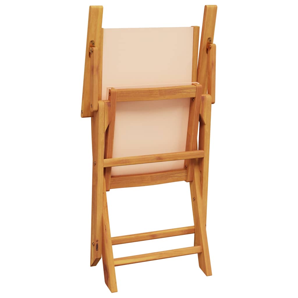Sedie da Giardino 2pz Beige Legno Massello di Acacia e Tessuto | homemem39