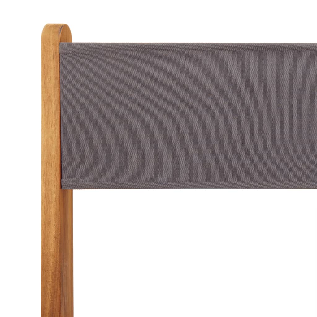 Sedie da Bistrò 2pz Antracite Legno Massello Acacia e Tessuto | homemem39