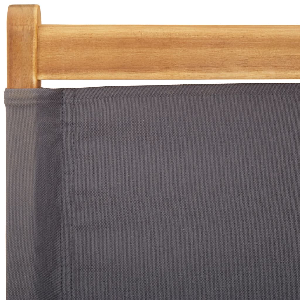 Sedie da Giardino 2pz Antracite Legno Massello Acacia e Tessuto - homemem39