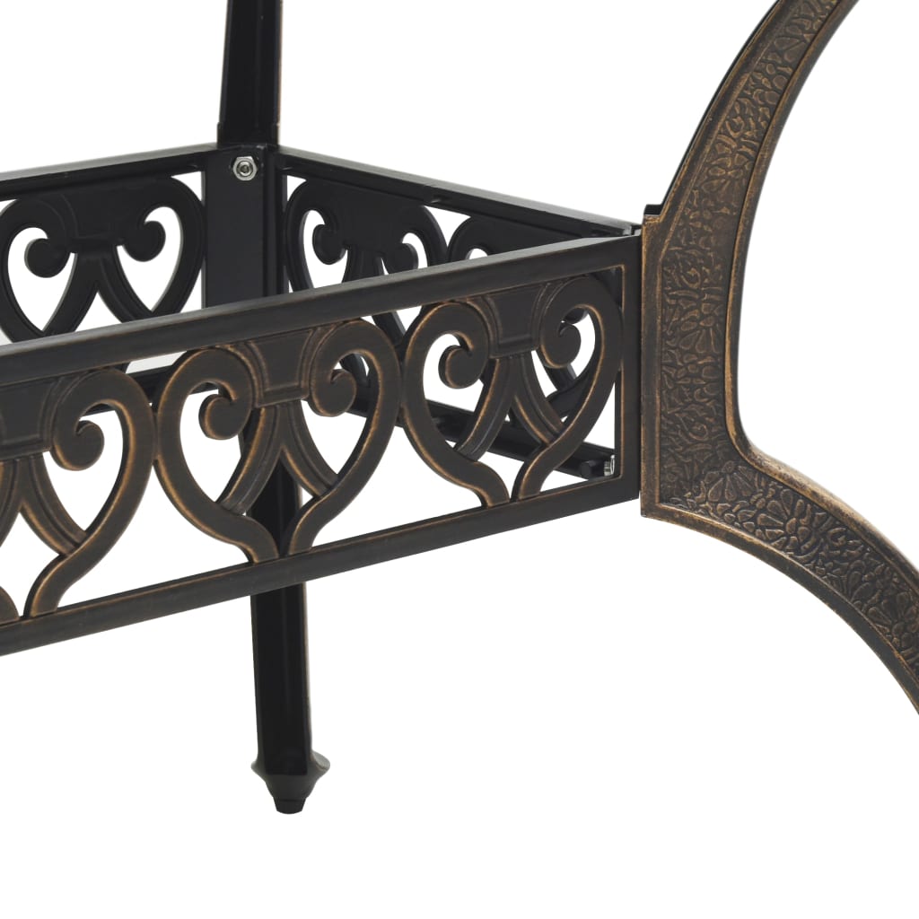 Tavolo da Giardino Bronzo 150x90x72 cm in Alluminio Pressofuso