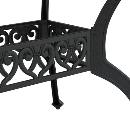 Tavolo da Giardino Nero 150x90x72 cm in Alluminio Pressofuso | homemem39