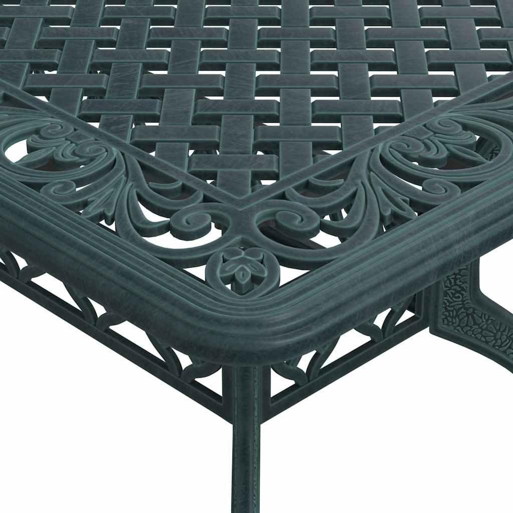 Tavolo da Giardino Verde 150x90x72 cm in Alluminio Pressofuso | homemem39
