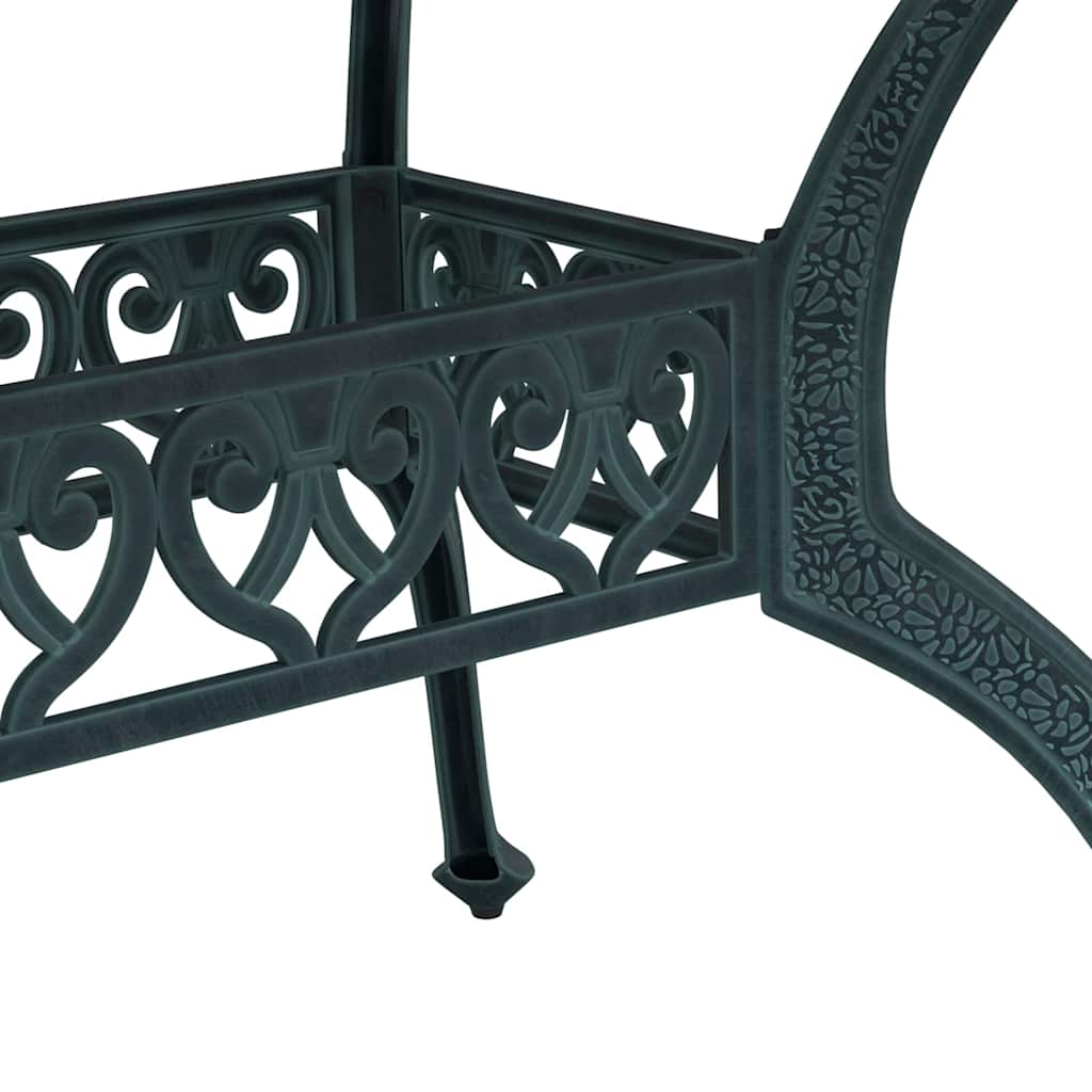 Tavolo da Giardino Verde 150x90x72 cm in Alluminio Pressofuso | homemem39