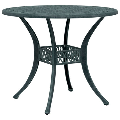Tavolo da Giardino Verde Ø90x75 cm in Alluminio Pressofuso | homemem39