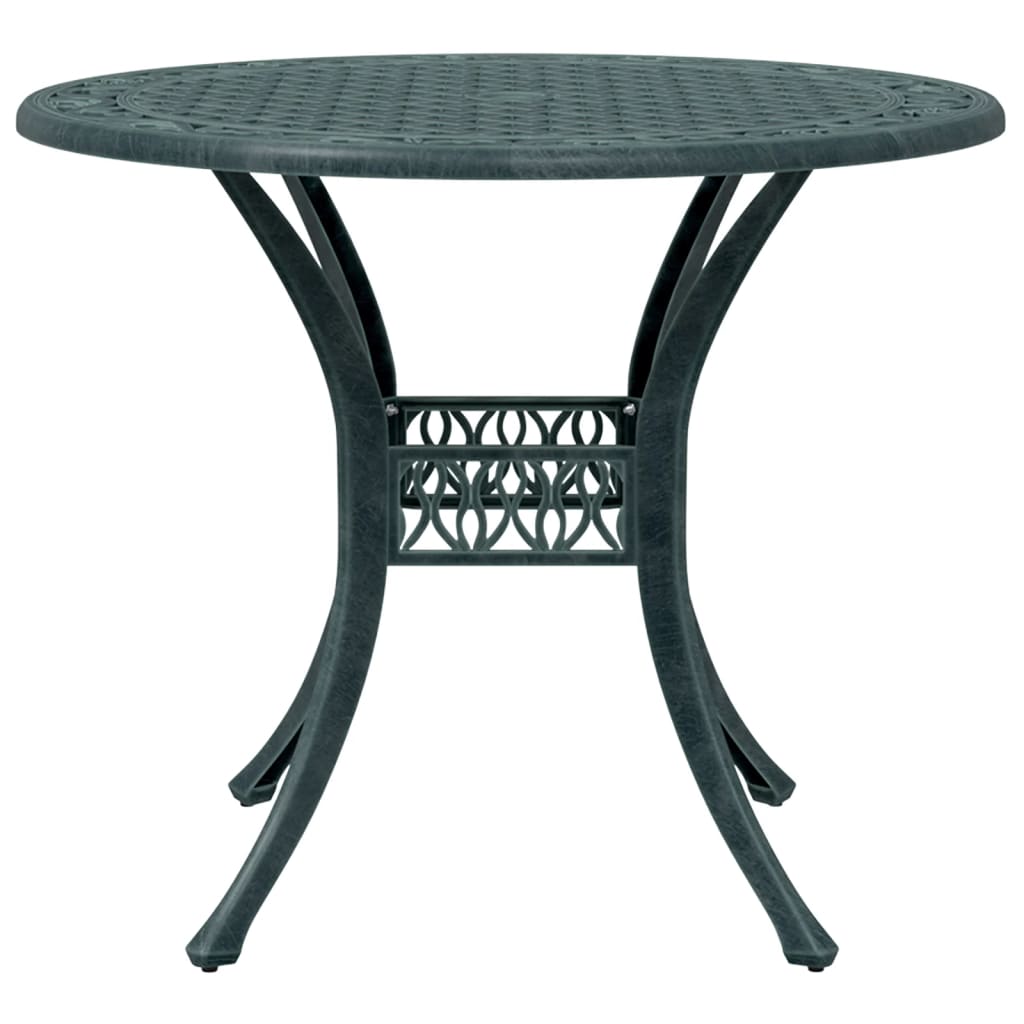 Tavolo da Giardino Verde Ø90x75 cm in Alluminio Pressofuso | homemem39