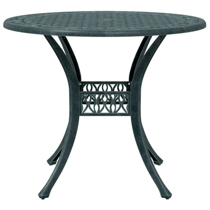 Tavolo da Giardino Verde Ø90x75 cm in Alluminio Pressofuso | homemem39