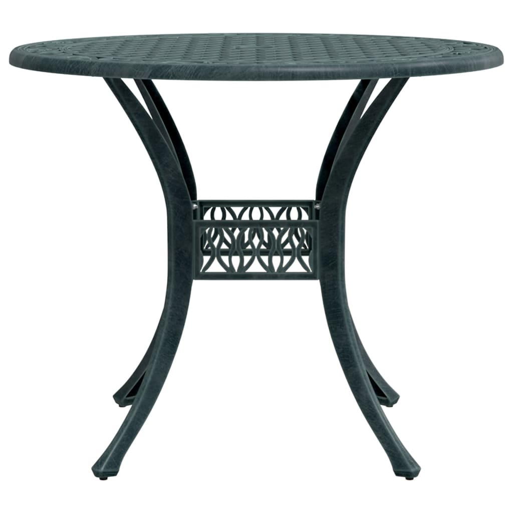 Tavolo da Giardino Verde Ø90x75 cm in Alluminio Pressofuso | homemem39